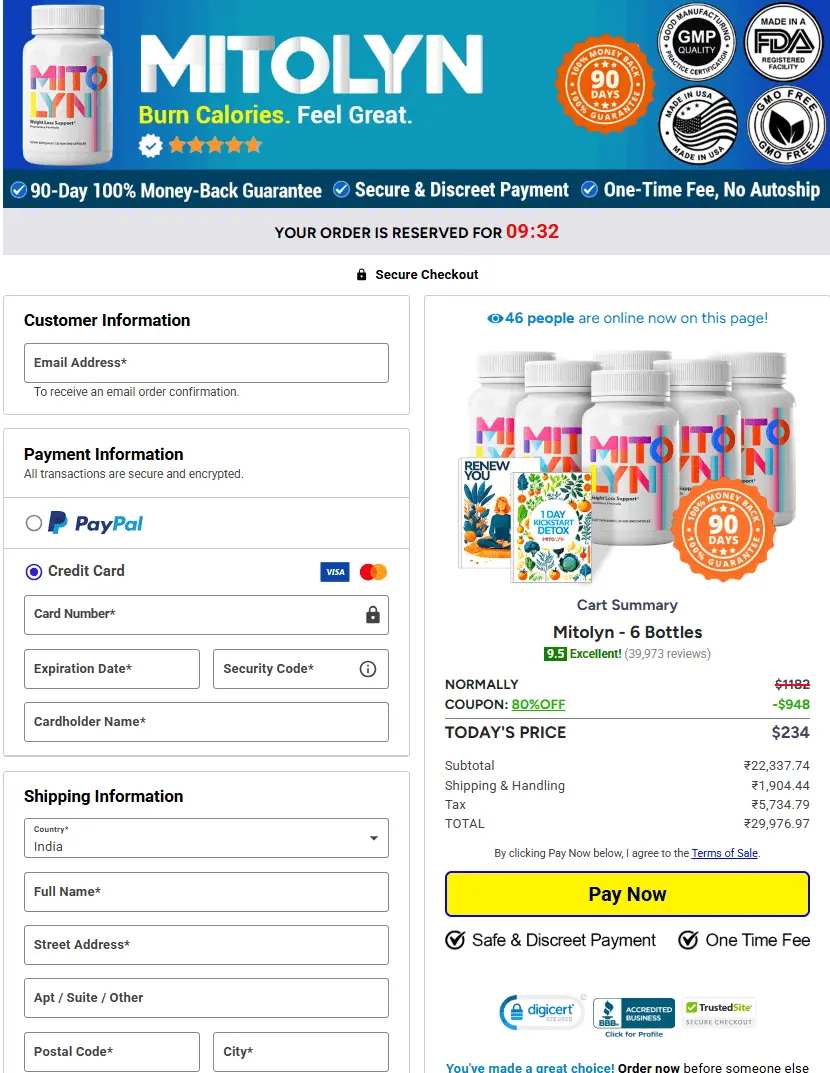 Mitolyn Mitolyn order page